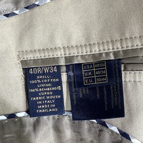 Brooks Brothers 1818 Fitzgerald Two Button Blazer Jacket Mens Size 40R Tan - Picture 6 of 16